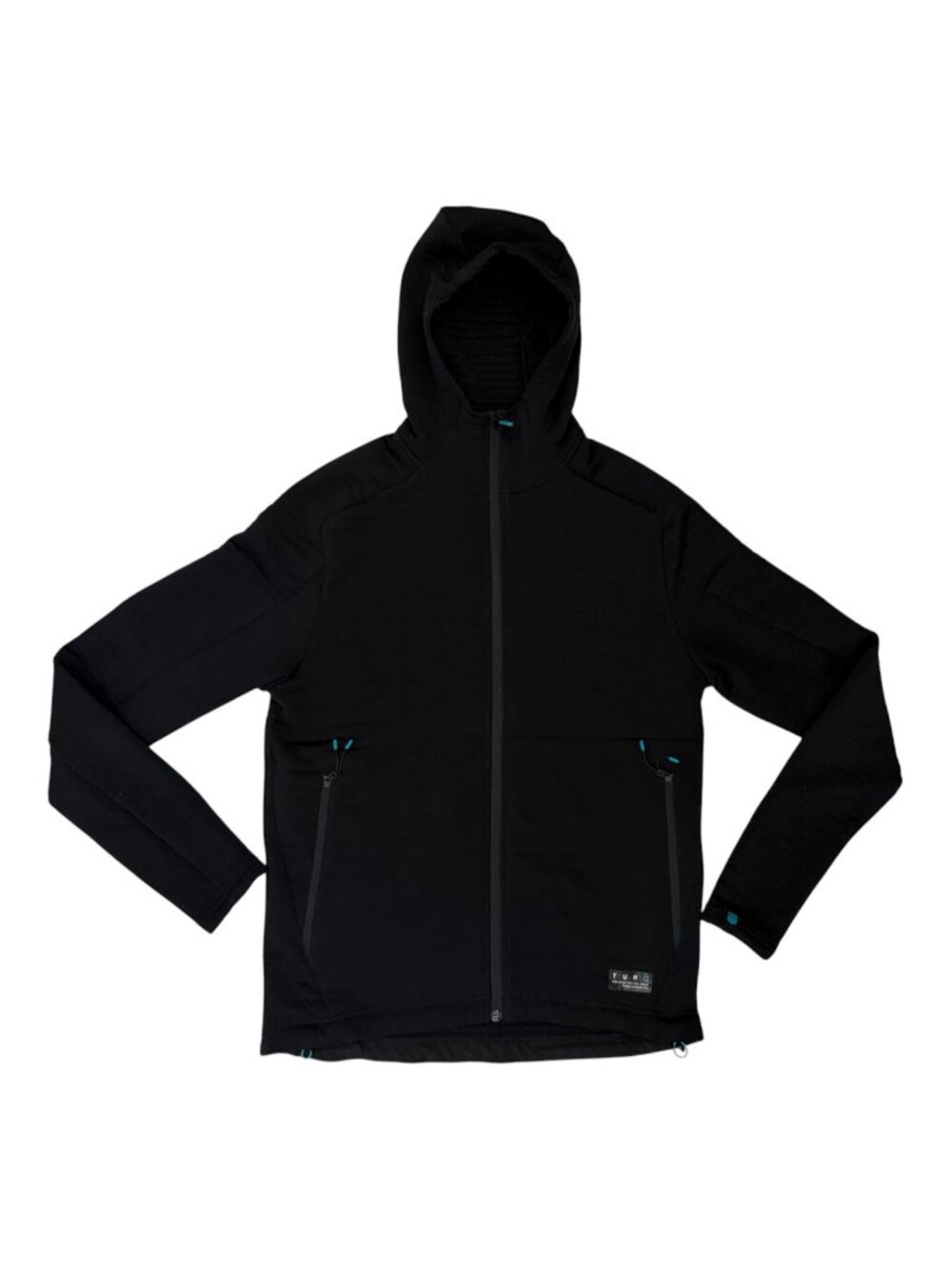 Yeti Cycles TURQ Canyon Hoodie Jacket Black Full Zip MTB Size Small